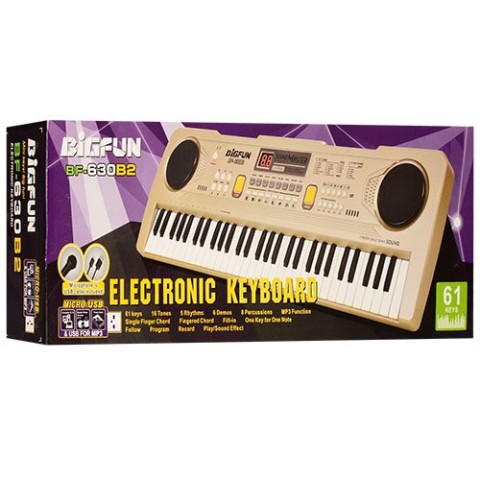 Дитяче піаніно-синтезатор BF-630B2 USB, MP3 61 клавіша, мікрофон