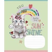 Зошит учнівський "I love you" 012-3295K-4 в клітинку, 12 аркушів