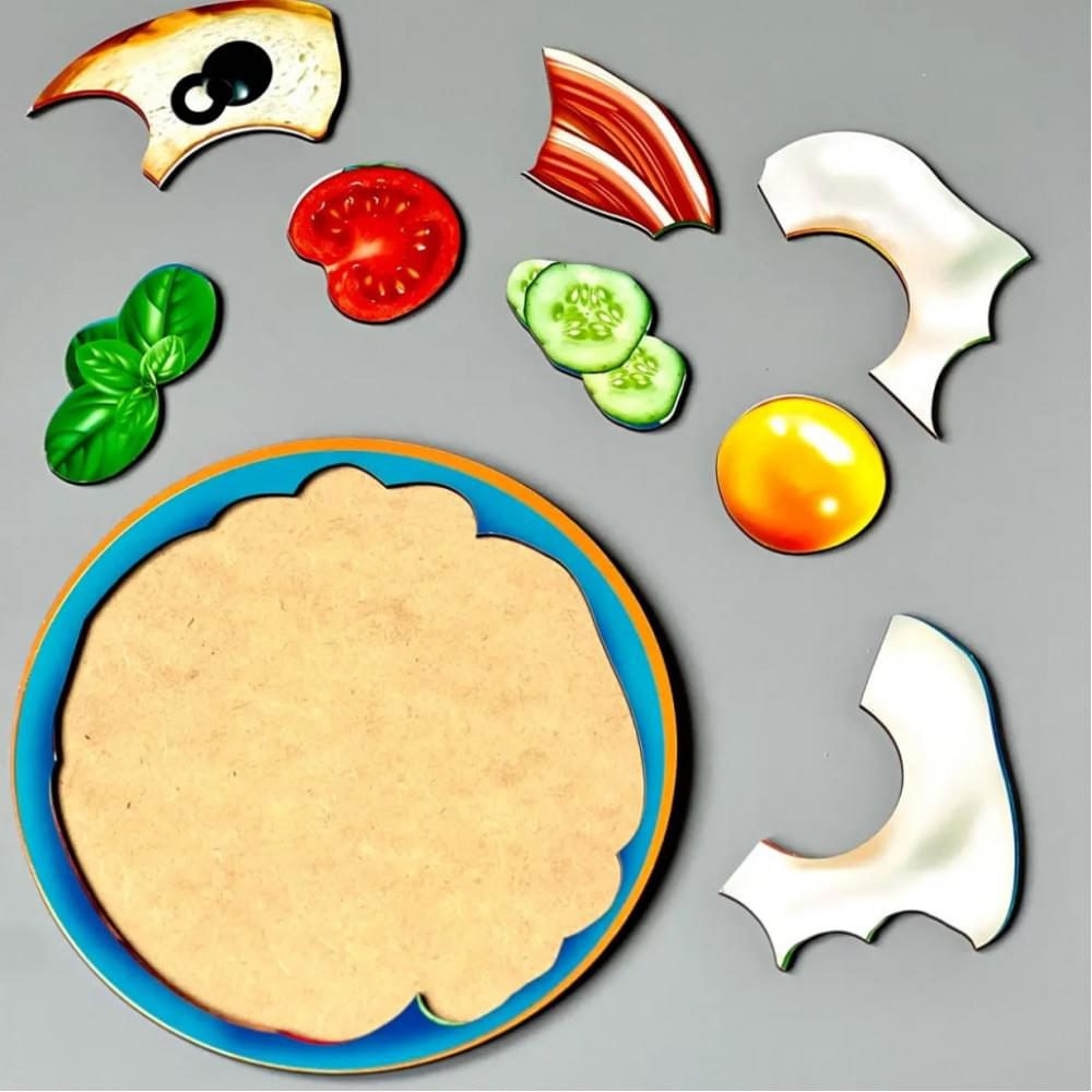 Дерев'яний пазл-сортер "Сніданок" (ПСД137) PSD137