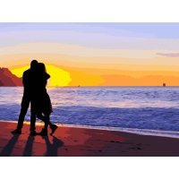 Картина за номерами. Art Craft "Закохані на узбережжі" 40 * 50 см 10212-AC