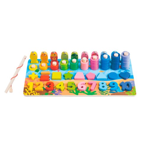 Дерев'яна іграшка риболовля 5 в 1 MD 1926 фігури, риболовля