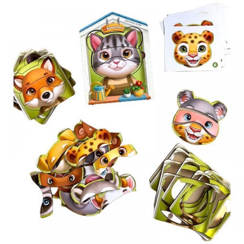 Дерев'яний пазл-вкладиш "Збери тварин" Ubumblebees (ПСФ134) PSF134, 39 деталей