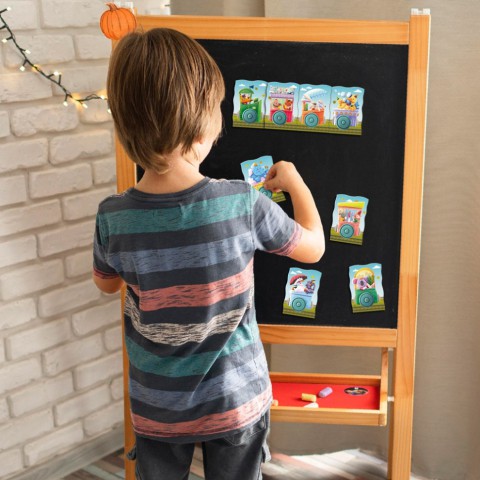 Дитяча магнітна гра "Подорож потягом" DoDo Toys 200254, 8 елементів