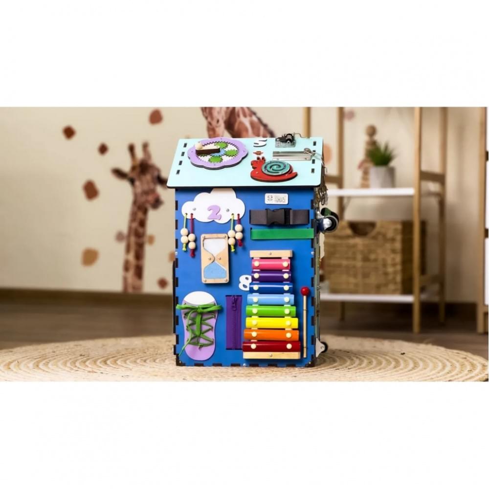 Розвиваюча іграшка Бізікуб "Будинок" TG200222 блакитний, 55х30х30 см