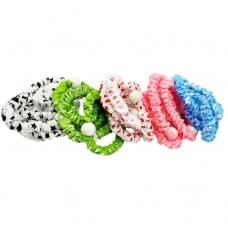 Набір резинок для волосся 0303-1075 різнокольорові, 20 штук, з намистиною