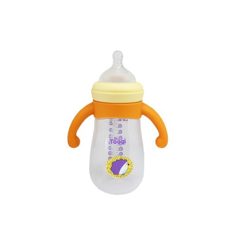 Пляшечка пластикова з силіконовими ручками MGZ-0200(Yellow) 260 мл