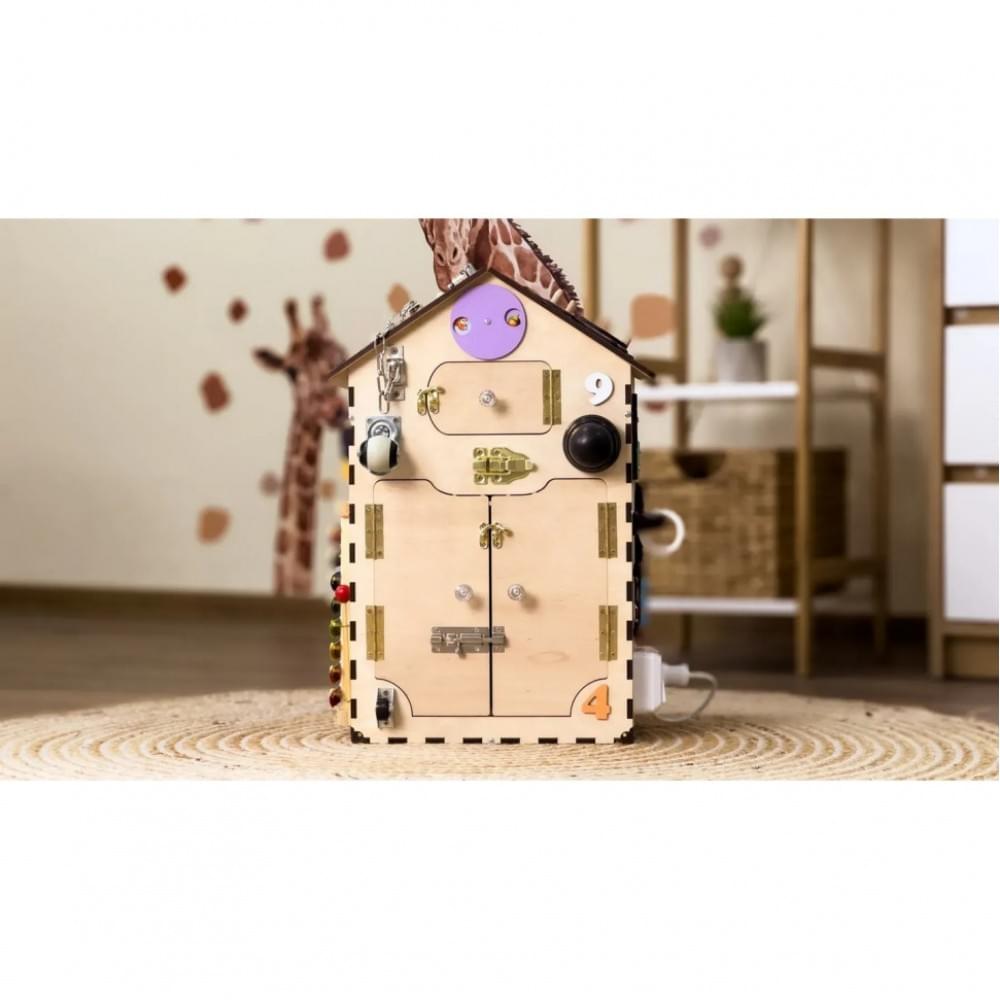 Розвиваюча іграшка Бізікуб "Будинок" TG200333 натуральний, 55х30 см