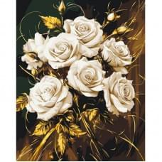 Картина за номерами "Розкіш троянд" 13165-AC з металізованими фарбами 40х50 см