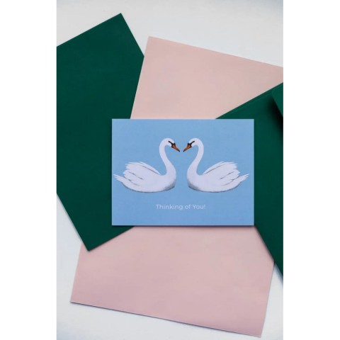 Листівка з конвертом Лебеді СS-GS-002