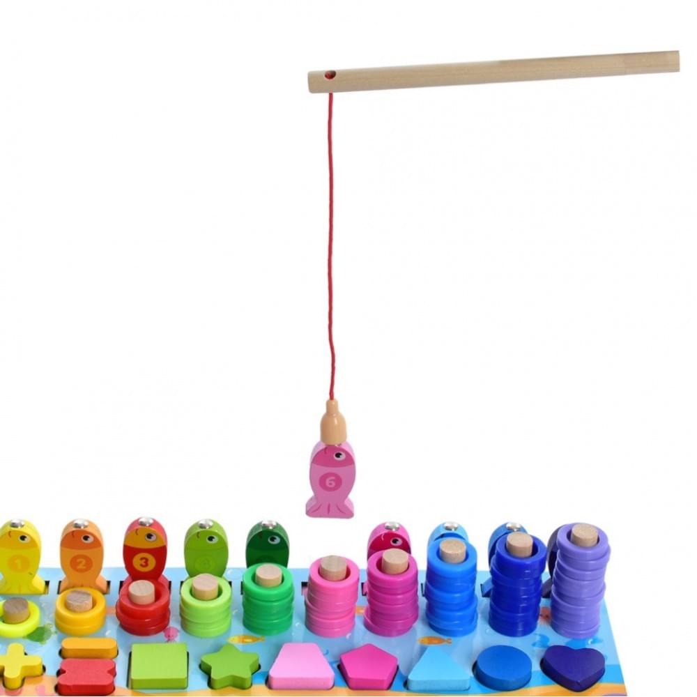 Дерев'яна іграшка риболовля 5 в 1 MD 1926 фігури, риболовля