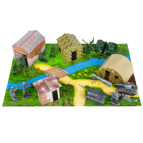 Дитячий ігровий набір солдатиків "Битва" 1-049 з танками