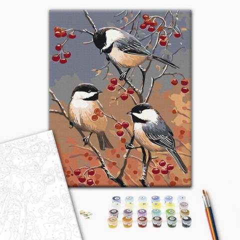 Картина за номерами "Синички повернулись" BS52193, 40х50 см