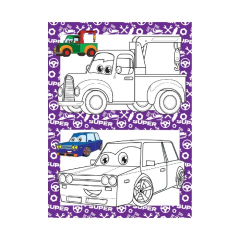 Книжка розмальовка "Тачки" РМ-48-50 с цветными подсказками