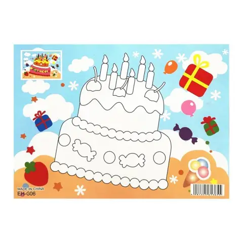 Дитяча мозаїка за номерами "Святковий торт" 13-126-20, 5 кольорів