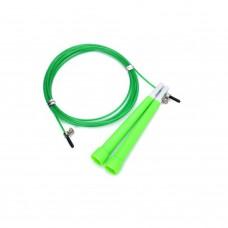 Скакалка швидкісна MS 3765(Green) 290 см, ручка пластик, мотузка гума+метал