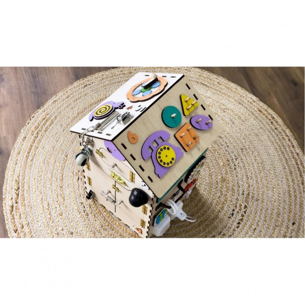 Розвиваюча іграшка Бізікуб "Будинок" TG200333 натуральний, 55х30 см