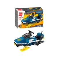 Конструктор Qman 1801-1-8 поліція, транспорт, 45-49 деталей Снігохід