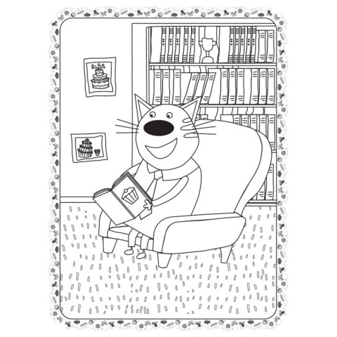 Розмальовка для дітей Три кота "Кіношедевр" 1163012 кольоровий штрих