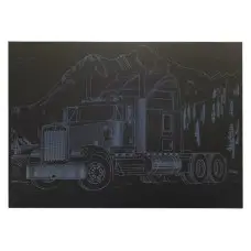 Гравюра А4 "Грузовик-1" ГрА4-7с эконом вариант в пакете 29,7х21 см