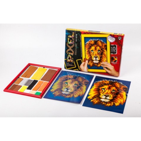 Набір для творчості "Мозаїка Піксель: Лев" РМ-01-06, 21х29,7 см, рамка в наборі