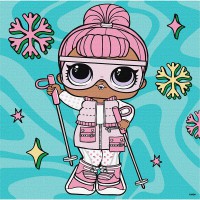 Картина за номерами "L.O.L. Surprise! Winter chill. Snow Bunny" KHO1325, 25х25 см