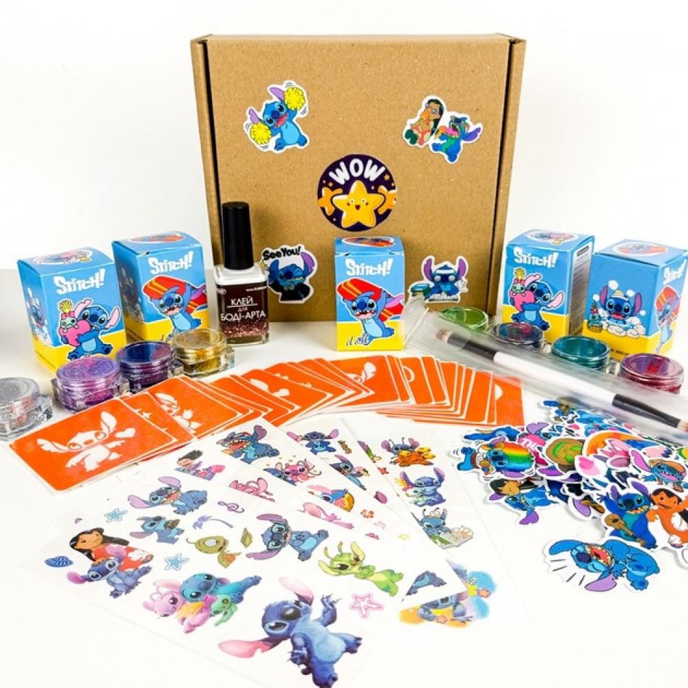 Набір для біо-тату "Wow Box Стіч " від Fresh Tattoo wow-box-stich-5 для 5 дітей