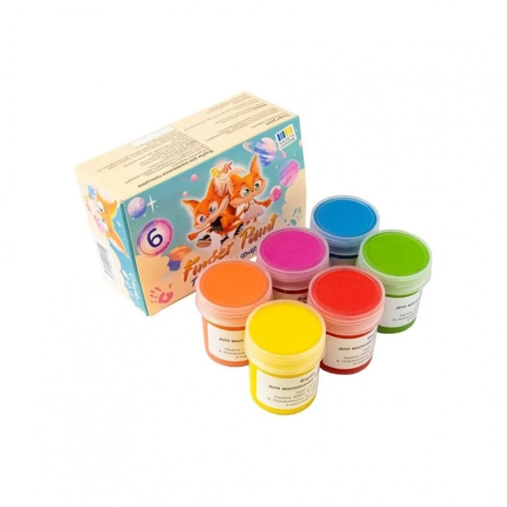 Набір пальчикових фарб 840602, 6 кольорів по 40 мл