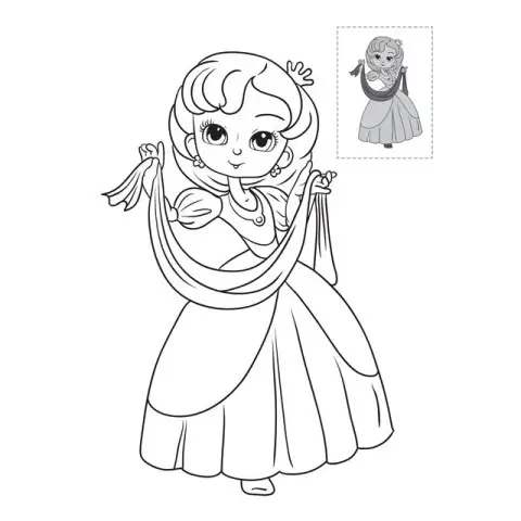 Дитяча книга-розмальовка "Принцеси" 403020 з наклейками