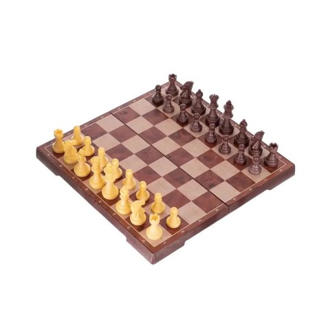 Набір настільних ігор "Шахи та шашки" 2 в 1 QX2680, 25х15х4 см, 48 фігур