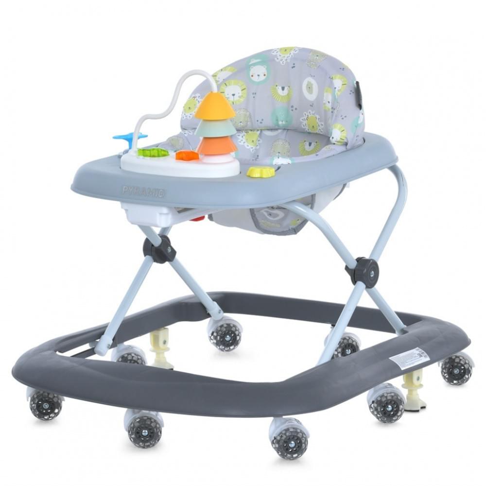 Дитячі ходунки Pyramid ME 1217 Gray, музика, світло