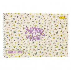 Альбом для малювання A4 АП-0306-6, 24 аркуші, пружина збоку