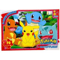 Дитячий пазл "Покемони" PM03 постер, 70 елементів