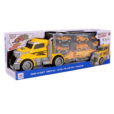 Дитячий трейлер з машинками LH638, 6 машинок