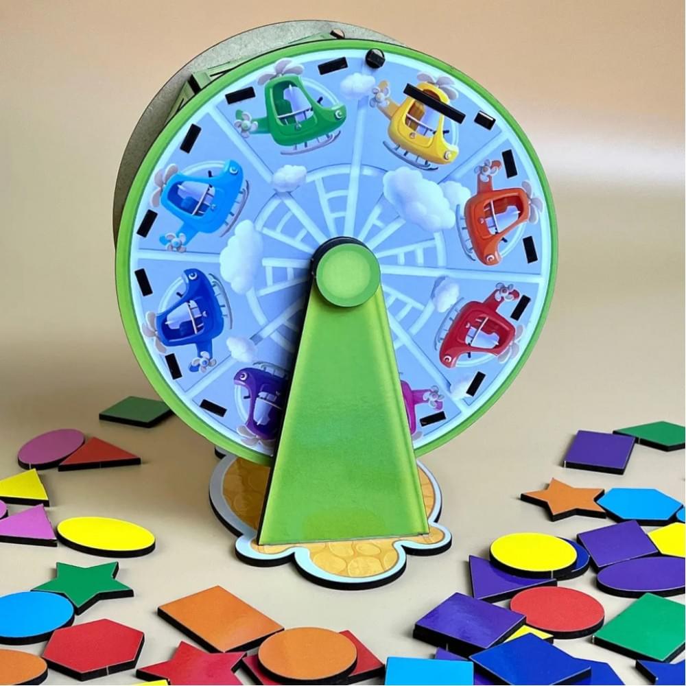 Дерев'яний сортер "Барабан" Ubumblebees (ПСФ135) PSF135 геометричні фігури