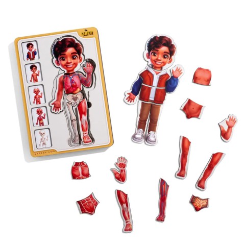 Дерев'яний пазл-вкладиш "Анатомія людини - хлопчик-2" (ПСД261) PSD261 будова тіла