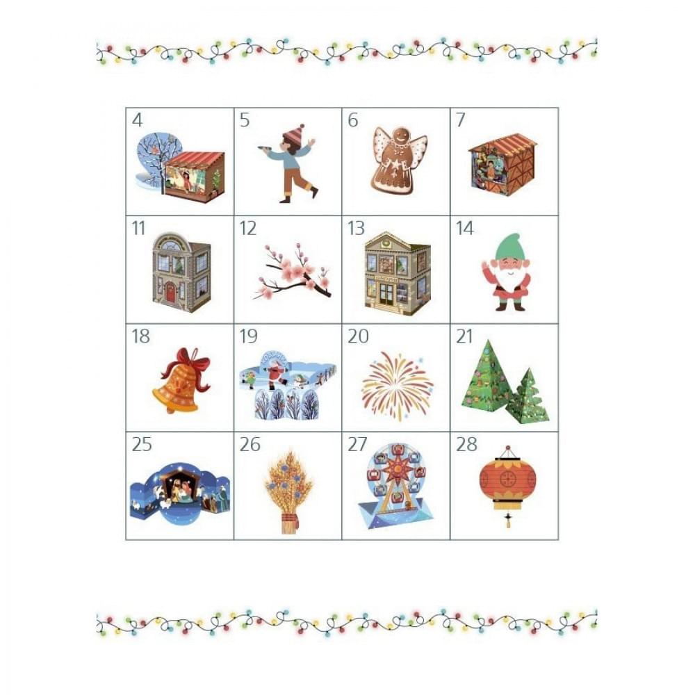 Адвент із саморобками та завданнями 6–8 років АДВ010, 15 виробів та 15 завдань