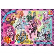 Дитячий пазл "Монстер Хай" MH013 постер, 117 елементів
