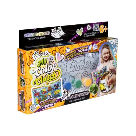 Пенал розмальовка "My color Clutch" Danko Toys CCL-01-01U Котики