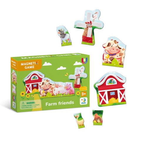 Дитяча магнітна гра "Друзі з ферми" DoDo Toys 200255, 8 елементів