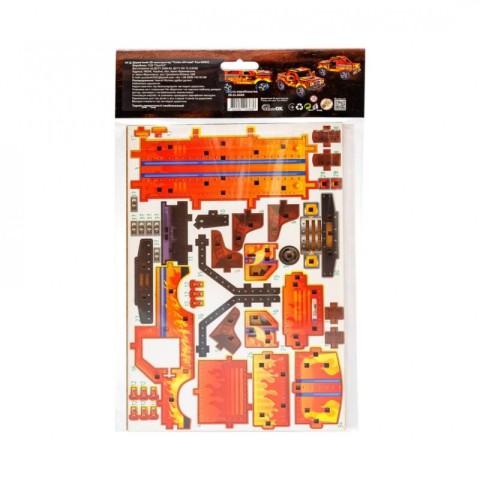 Дерев'яний 3D конструктор "Turbo off-road" Puz-00972, 87 деталей