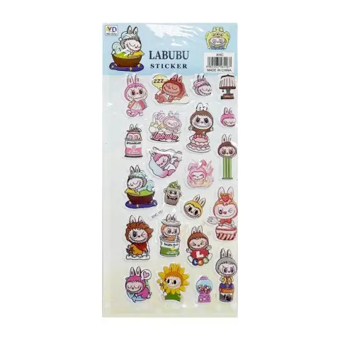 Дитячий набір наліпок "Лабубу" YG0328(Blue) мікс, 10х22 см