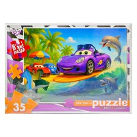 Дитячі м'які пазли "Серфінг з тачками" S35-11-03, 35 елементів