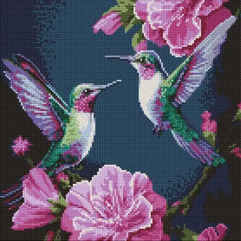 Алмазна мозаїка "Казкові птахи" ©art_selena_ua AMO20025, 40х40 см