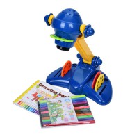 Дитячий проектор YM2227-A(Blue) 34 см, музика, світло, слайди 4 диски, 32 картинки