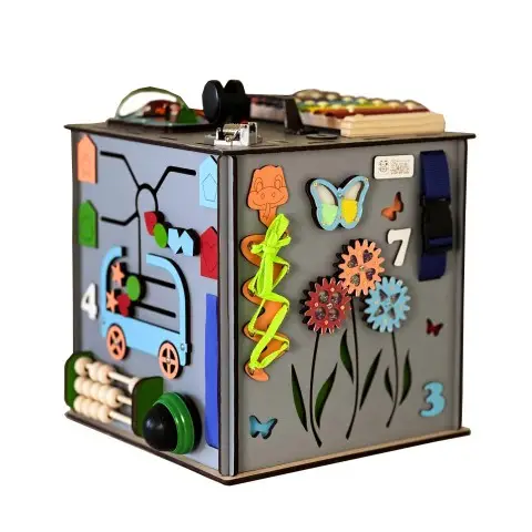 Розвиваюча іграшка Бізікуб TG3461117500, 30х30х30 см Сірий