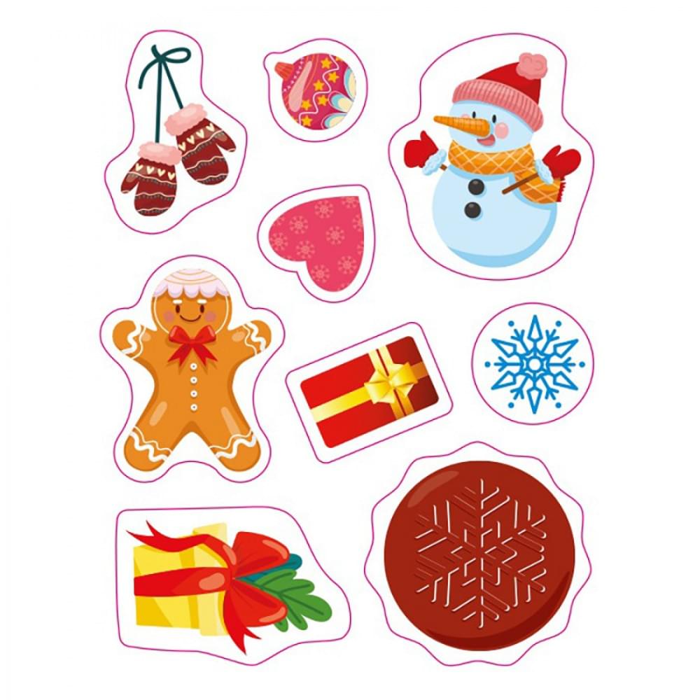 Вітальна листівка "З Новим роком!" 1012004 з наліпками