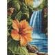 Алмазна мозаїка "Тропічний водоспад" ©art_selena_ua AMO8227, 30х40 см