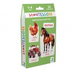 Дитячий набір навчальних карток Монтессорі "Ферма" DoDo Toys 301233, 32 зображення