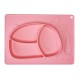 Силіконова тарілка-килимок "Зайчик" MGZ-0119(Coral) 19х27 см