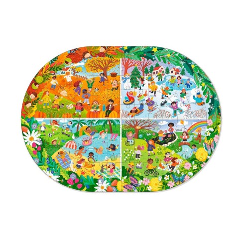 Дитячий віммельпазл "Увесь рік" DoDo Toys 300607, 100 елементів